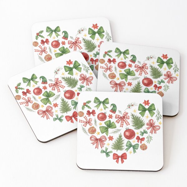 Item preview, Heart-Shaped Christmas Decoration Collage designed and sold by ArtfulWeave.