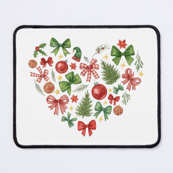 Item preview, Heart-Shaped Christmas Decoration Collage designed and sold by ArtfulWeave.