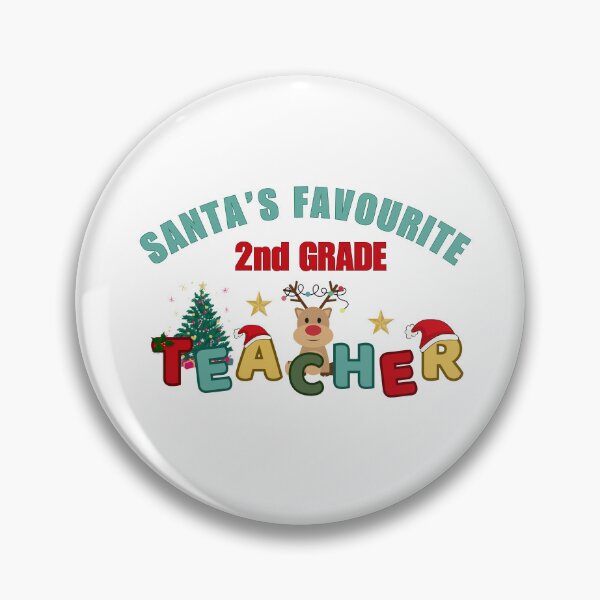 Item preview, Santa’s Favourite 2nd Grade Teacher designed and sold by DixieGirlStudio.