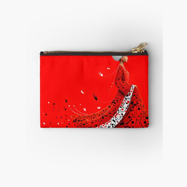 Item preview, Elegant Woman in Vibrant Red Traditional Attire designed and sold by Artessie.