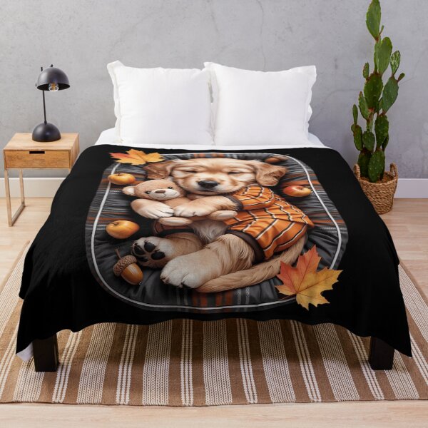 Item preview, Autumn With Golden Retriever Fall designed and sold by Bandikonsalez.