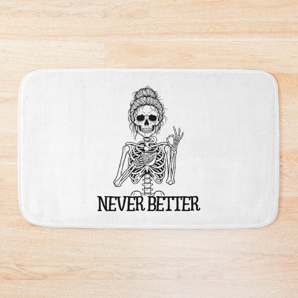 Item preview, Never Better Funny Skeleton Drinks Coffee Halloween designed and sold by thebest-2studio.