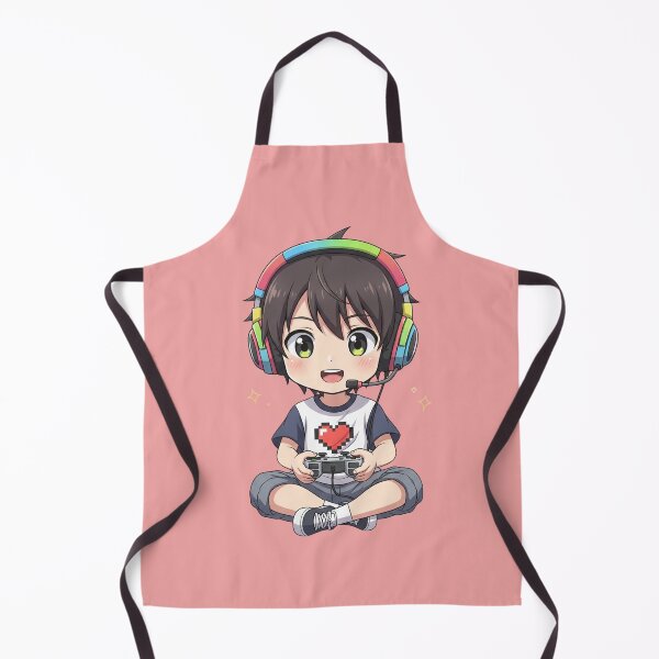 Item preview, Rainbow Headset Hero: Adorable Chibi Gamer Ready to Play and Win designed and sold by bvdesignart.