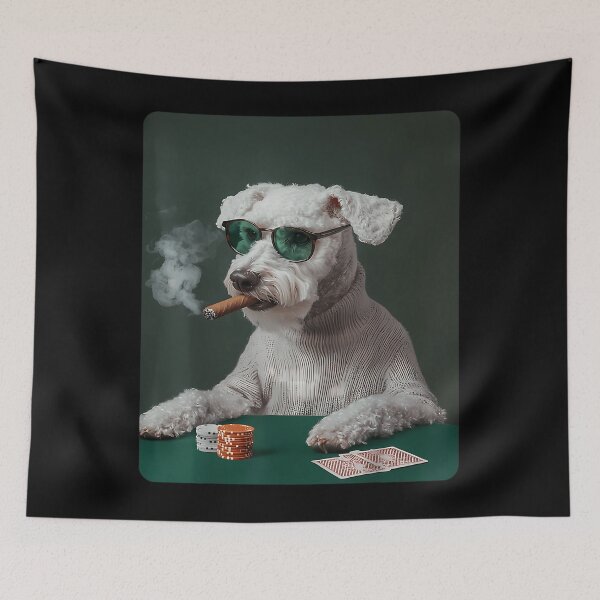 Item preview, Dog Smoking and Playing Poker designed and sold by BurnelRuais.