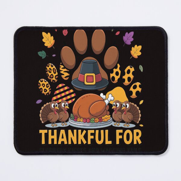 Item preview, Dog Paw Print Thanksgiving Day Plaid Leopard Print Autumn designed and sold by VladoZork.