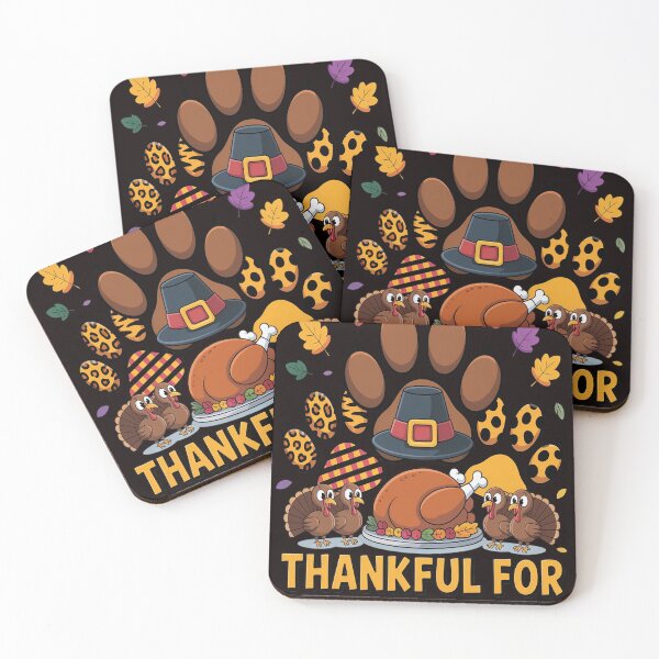 Item preview, Dog Paw Print Thanksgiving Day Plaid Leopard Print Autumn designed and sold by VladoZork.