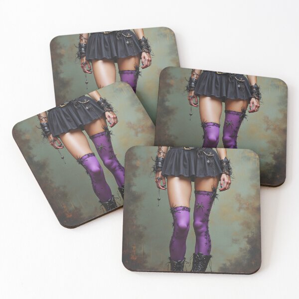 Item preview, Sexy, Slim, Goth Legs in Purple Socks designed and sold by Huskyyy Designs.