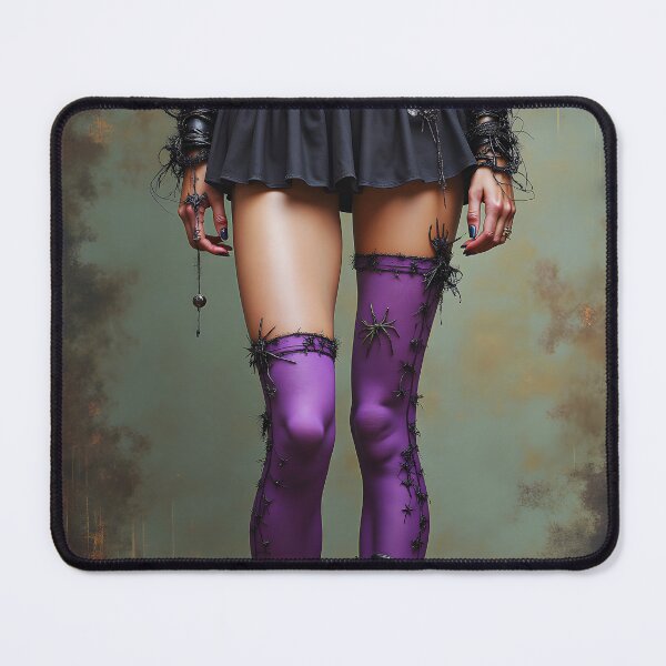 Item preview, Sexy, Slim, Goth Legs in Purple Socks designed and sold by Huskyyy Designs.