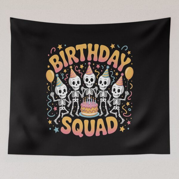 Item preview, Cute Skeleton Birthday Squad Party Crew Halloween designed and sold by VladoZork.