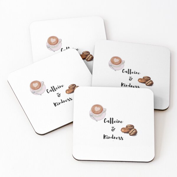 Item preview, Caffeine & Kindness - Positive Coffee Lover Quote designed and sold by Mayahoney15.