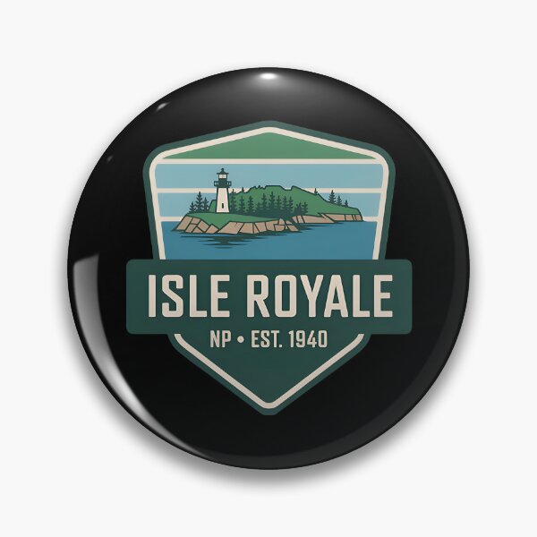 Item preview, Isle Royale National Park Retro Wilderness Badge designed and sold by Blok45.