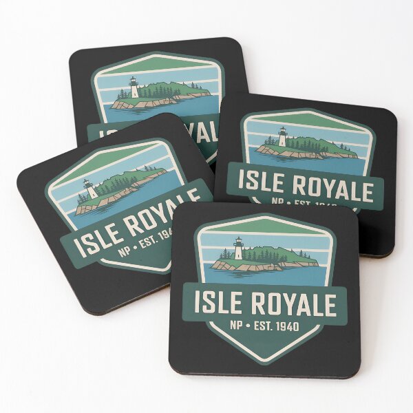 Item preview, Isle Royale National Park Retro Wilderness Badge designed and sold by Blok45.