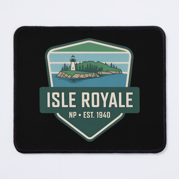 Item preview, Isle Royale National Park Retro Wilderness Badge designed and sold by Blok45.