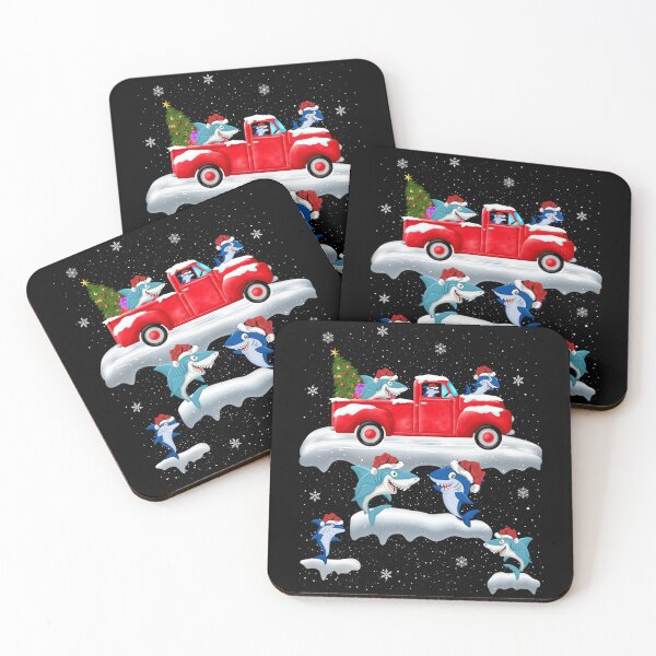 Item preview, Shark Driving Christmas Tree Red Truck Shark Christmas designed and sold by saldcharig.