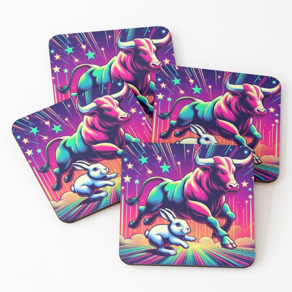 Item preview, rabbit and bull running designed and sold by Dogandesighn.
