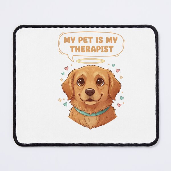 Item preview, My Pet is My Therapist T-Shirt - Animal Therapy Mental Health Support Gift designed and sold by GeniePixel.