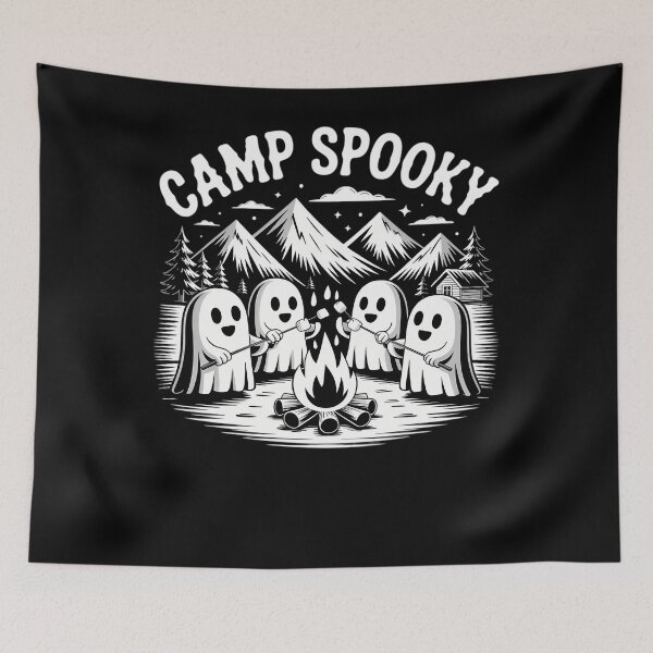 Item preview, Camp Spooky Summerween Summer Halloween Cute Ghost designed and sold by ticlitule.