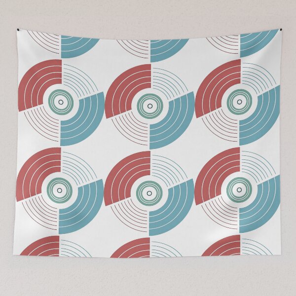 Item preview, Retro Vinyl Record Graphic Circle Design designed and sold by ArtfulWeave.