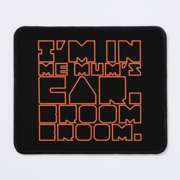 Item preview, “I’m in me mum’s car. Broom broom.” - orange lines designed and sold by AdiDsgn.