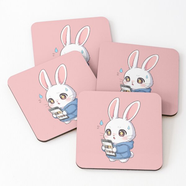 Item preview, The Social Media Bunny: An Adorable Rabbit with a Smartphone and Modern Hoodie designed and sold by bvdesignart.