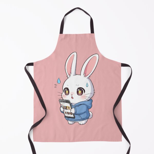 Item preview, The Social Media Bunny: An Adorable Rabbit with a Smartphone and Modern Hoodie designed and sold by bvdesignart.