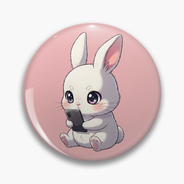 Item preview, The Social Media Bunny: An Adorable Rabbit with a Smartphone and Modern Hoodie designed and sold by bvdesignart.