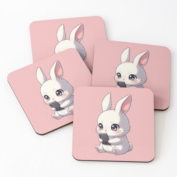 Item preview, The Social Media Bunny: An Adorable Rabbit with a Smartphone and Modern Hoodie designed and sold by bvdesignart.