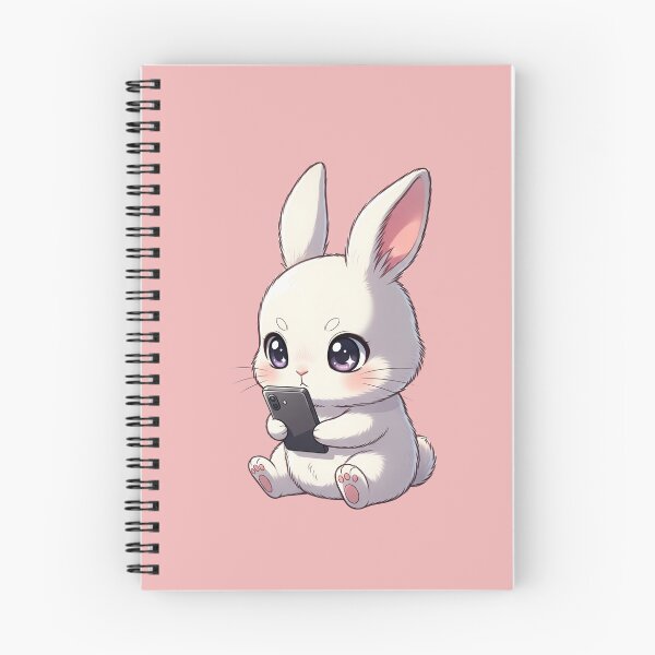 Item preview, The Social Media Bunny: An Adorable Rabbit with a Smartphone and Modern Hoodie designed and sold by bvdesignart.