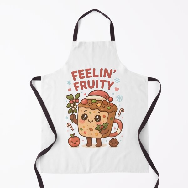 Item preview, Feelin’ Fruity – Cute Kawaii Christmas Fruitcake Pun Design designed and sold by Snackwear Apparel.