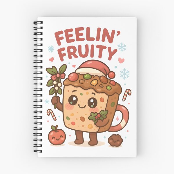 Item preview, Feelin’ Fruity – Cute Kawaii Christmas Fruitcake Pun Design designed and sold by Snackwear Apparel.