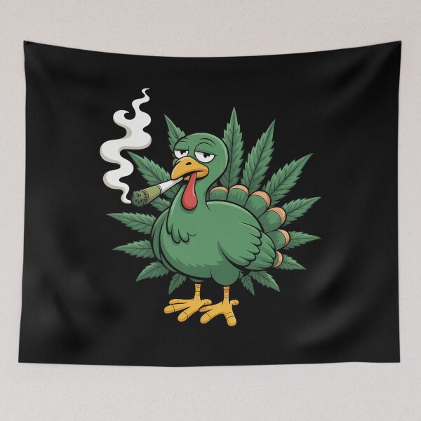Item preview, Cannabis Marijuana Smoke Joint Turkey Funny Thanksgiving designed and sold by BiellaSar.