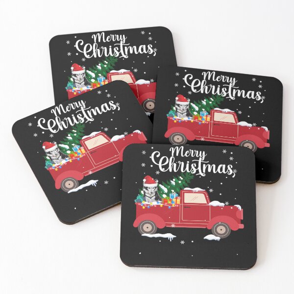 Item preview, Siberian Husky Dog Riding Red Truck Christmas Xmas Party designed and sold by saldcharig.