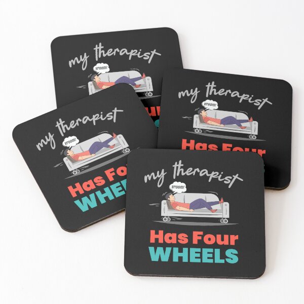 Item preview, My Therapist Has Four Wheels – Funny Car Enthusiast T-Shirt designed and sold by Vroomium.