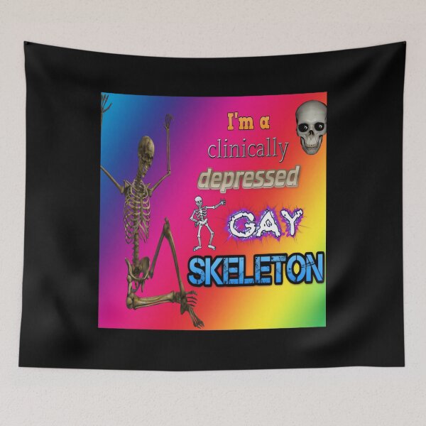 Item preview, Depressed Gay Skeleton Pride 	 designed and sold by ojfgelxrj88.