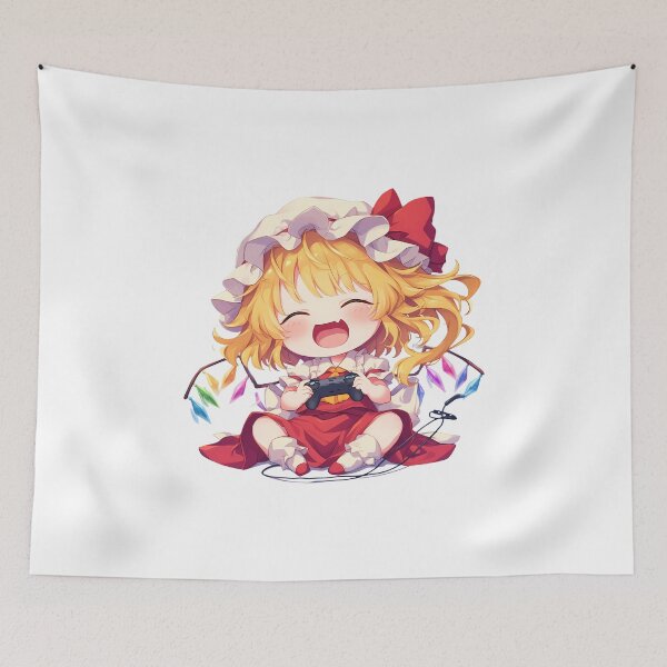 Item preview, Flandre Scarlet Touhou Anime Girl Cute Chibi Playing Video Game designed and sold by earlobejerk.