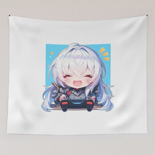 Item preview, Altair Re Creators Anime Girl Cute Chibi Playing Video Game designed and sold by earlobejerk.