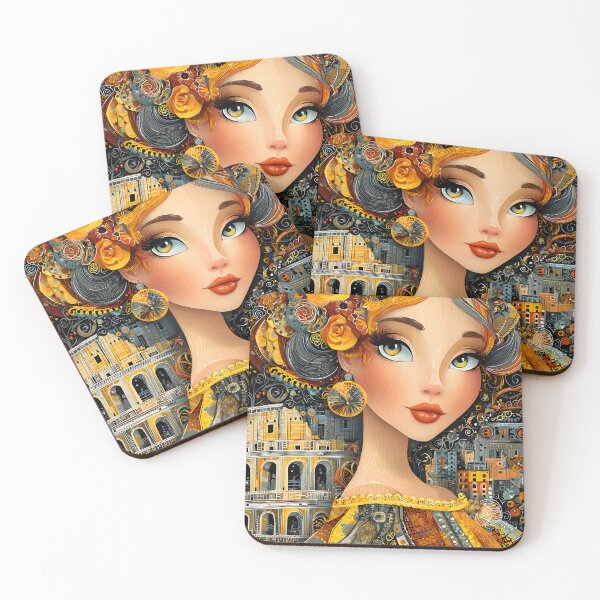 Item preview, Vibrant Artistic Portrait with Floral Accents and Color designed and sold by Artessie.