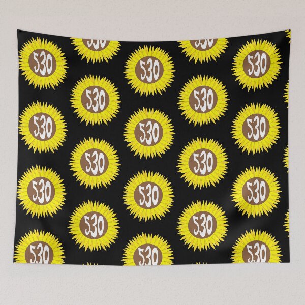 Item preview, Hand Drawn California 530 Area Code Sunflower designed and sold by stefanclays.