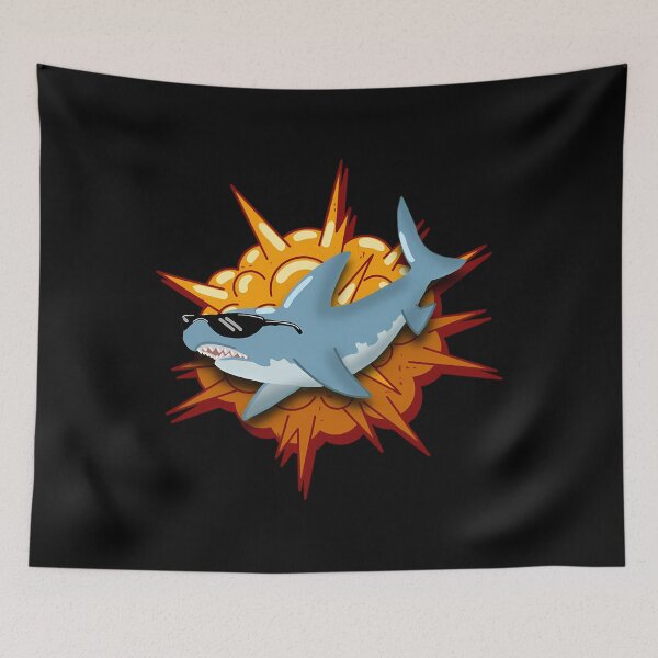 Aperçu de l'œuvre Requin explosif super cool créée et vendue par jaayzrxpgt4.