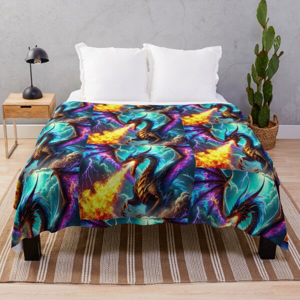Item preview, Fire-Breathing Dragon Artwork | Vibrant Fantasy Creature Illustration | Colorful Mythical Dragon Design for Gifts & Wall Art designed and sold by ViNiPu.