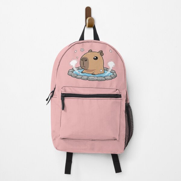 Item preview, The Zen Master: Peaceful Capybara Relaxing in a Hot Spring with Cherry Blossoms designed and sold by bvdesignart.