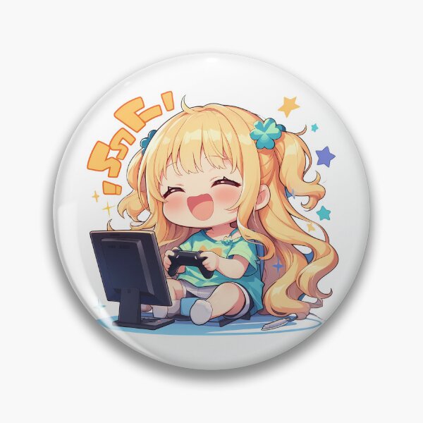 Item preview, Kaho Hinata Blend S Anime Girl Cute Chibi Playing Video Game designed and sold by earlobejerk.