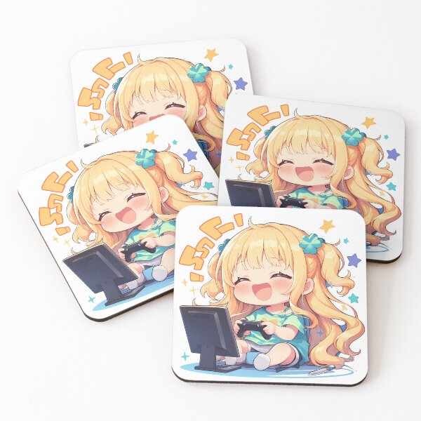 Item preview, Kaho Hinata Blend S Anime Girl Cute Chibi Playing Video Game designed and sold by earlobejerk.