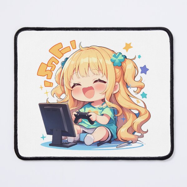 Item preview, Kaho Hinata Blend S Anime Girl Cute Chibi Playing Video Game designed and sold by earlobejerk.
