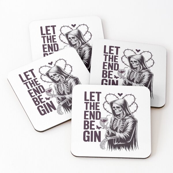 Item preview, Gin Lover Grim Reaper Skeleton Dark Gothic Death Pun designed and sold by itsnothatweird.