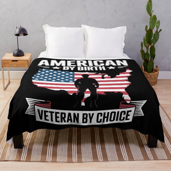 Item preview, American By Birth Veteran By Choice US Flag Veterans Day designed and sold by ValerieRodrigue.