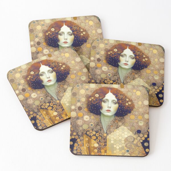 Item preview, Art Nouveau Painting of Woman Inspired By Gustav Klimt designed and sold by LanaGustavsson.