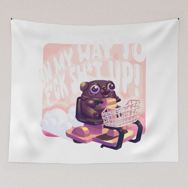 Item preview, A Determined Pug on a Mission of Chaos designed and sold by JunoStellamaris.