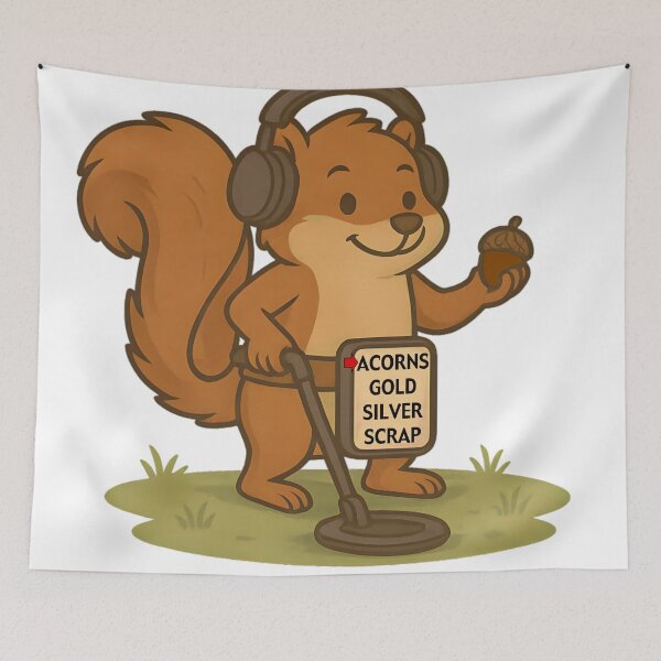 Item preview, Squirrel Metal Detecting for Acorns designed and sold by Steeshirts.