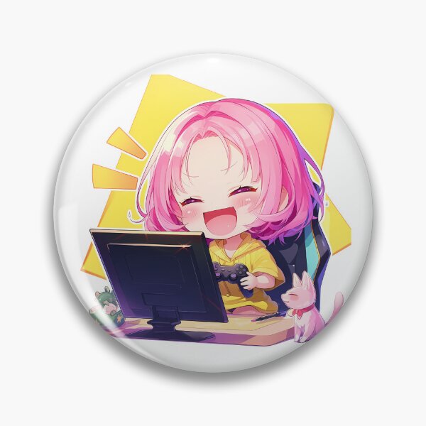 Item preview, Haruna Sairenji To Love Ru Anime Girl Cute Chibi Playing Video Game designed and sold by earlobejerk.